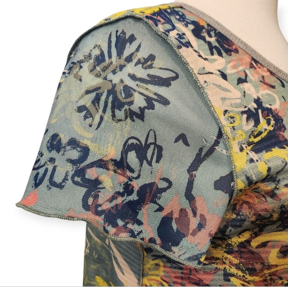 SUNDANCE CATALOG ARTIST'S TAKE LAYERED TEE SZ M - Picture 5 of 8